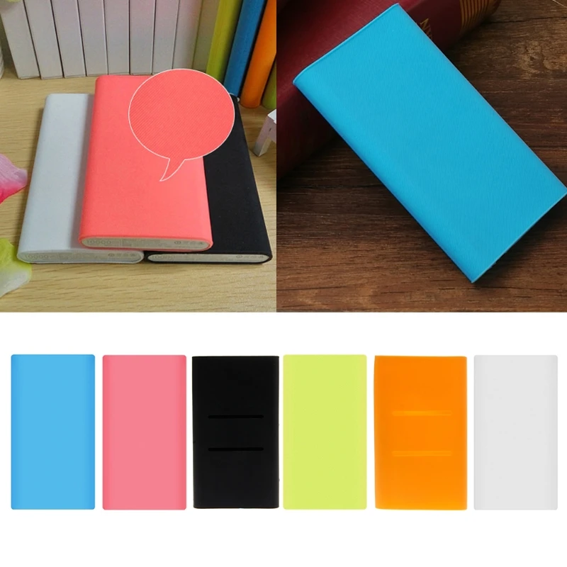 OOTDTY Silicone Sleeve Protector Case Skin Cover Bag For Xiaomi Power Bank 2 10000mAh OOTDTY Silicone Sleeve Protector Case Skin Cover Bag For Xiaomi Power Bank 2 10000mAh