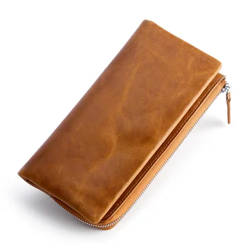 

NEW Bifold Men Wallet Brand Famous Mens Genuine Leather Long Wallet Clutch Male Money Purse ID Card Holder Carteira Masculina