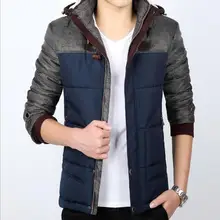 Новая зимняя хлопковая куртка маленького размера, корейское производство, модная верхняя одежда со съемным капюшоном, пальто, парки, мужская повседневная ветрозащитная одежда в стиле пэчворк