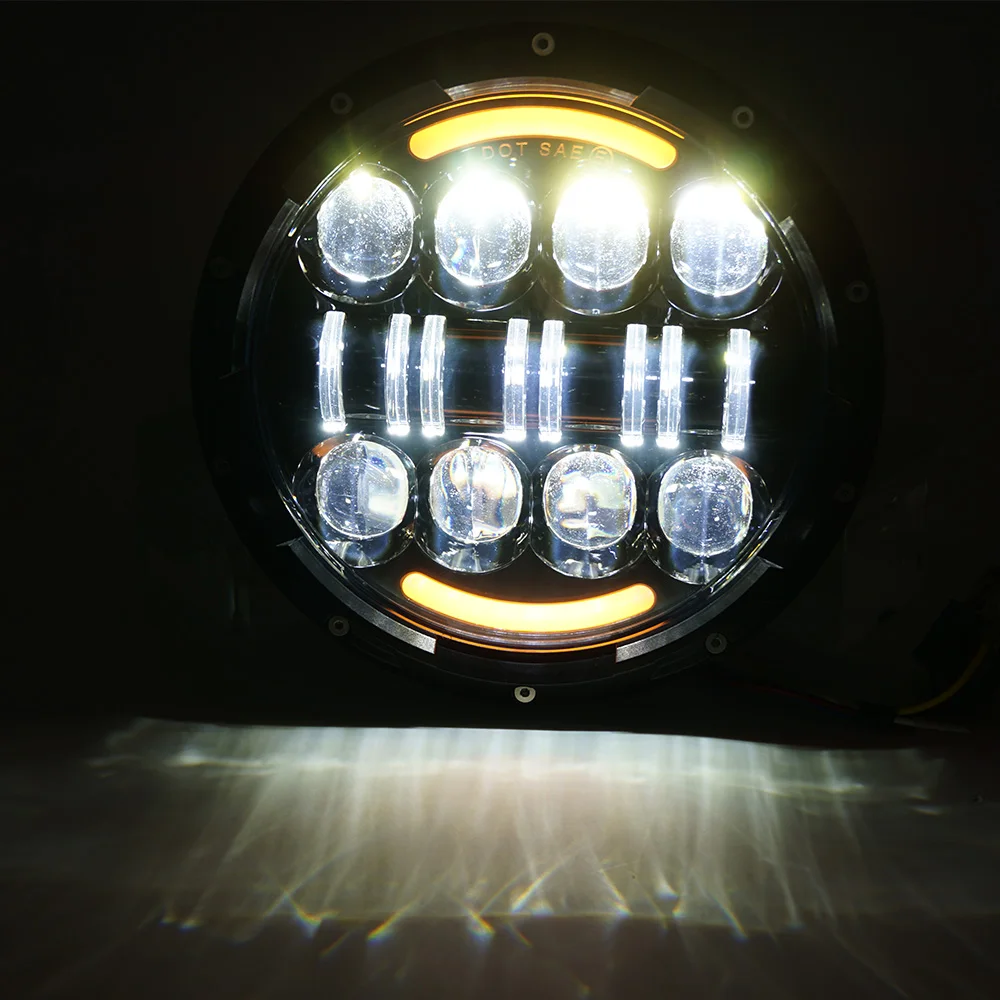 7 дюймовый круглый светодиодный головной светильник Ангел EyesTurn сигнальный светильник для Hummer головной светильник s для Jeep Wrangler JK по низкой цене для Lada Niva Suzuki Самурай