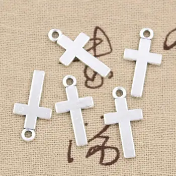 

12pcs Charms Double Sided Cross 24x13mm Antique Making Pendant fit,Vintage Tibetan Bronze Silver color,DIY Handmade Jewelry