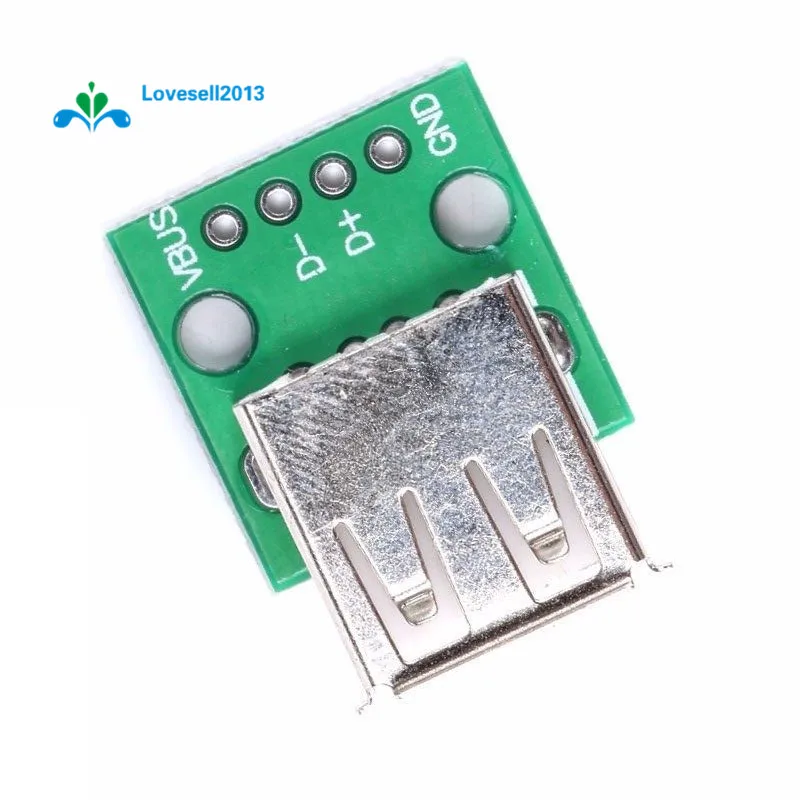 2 шт. тип A Женский USB для DIP 54 мм адаптер печатной платы конвертер Arduino|usb a|usb a ausb to |
