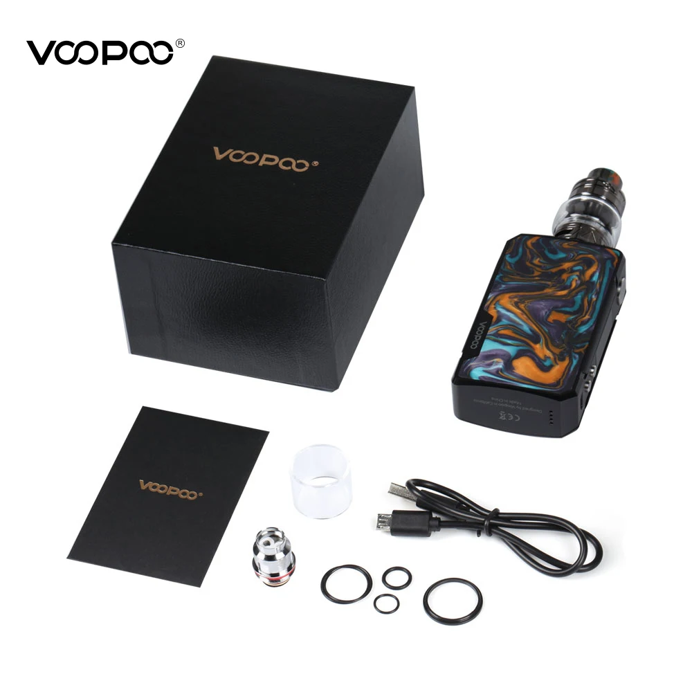 

Original VOOPOO DRAG 2 Box Mod KIT 5ml Uforce T2 Tank Uforce U2 N3 Coil 177W Max Output Electronic Cigarette Vs Voopoo Drag Mini