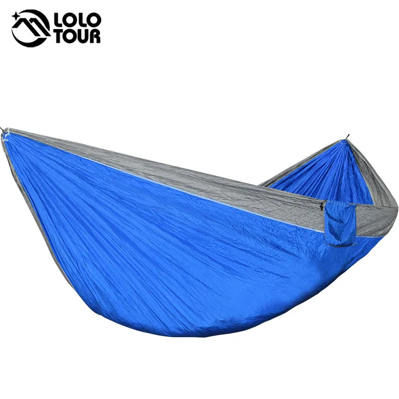 300*175cm Large Parachute Hammock 2-3 People Camping Hammock With Tree Straps Garden Swing Sleeping Bed for Survival Adventure 