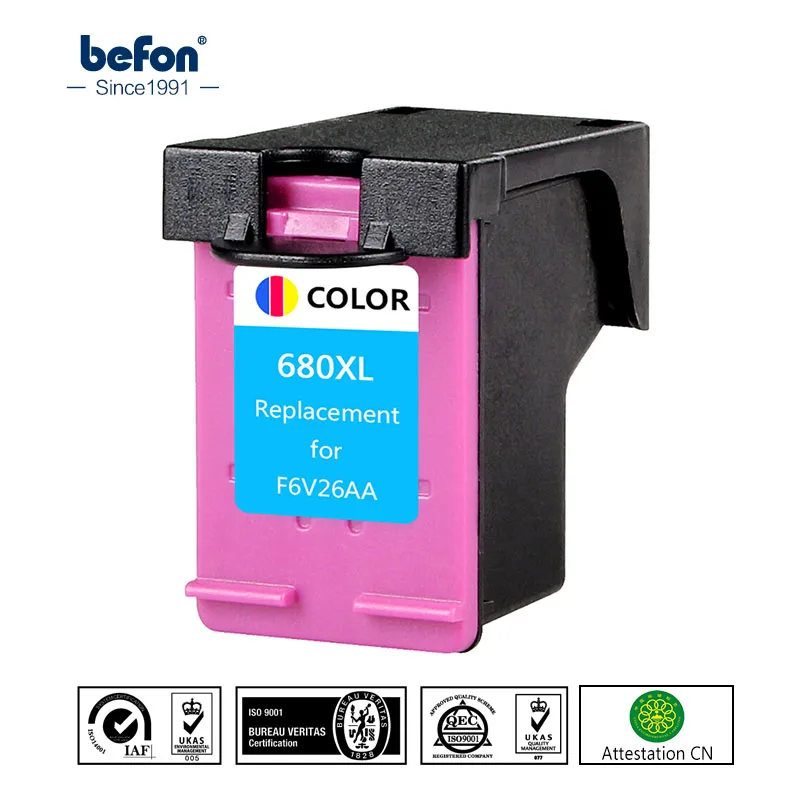 Переработанный цветной чернильный картридж befon 680XL для HP 680 Deskjet 2135 2136 2138 3635 3636 3835