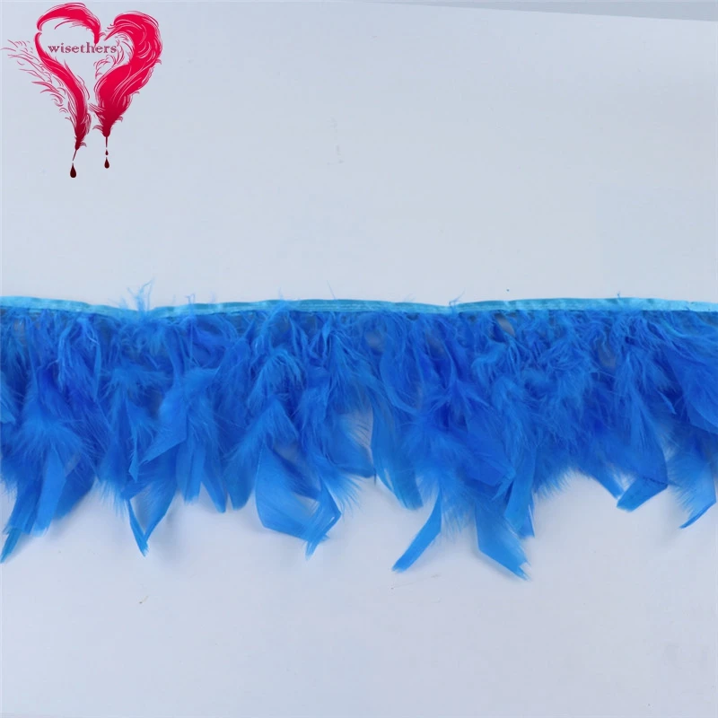 7 lake blue chandelle turkey feather trims 6