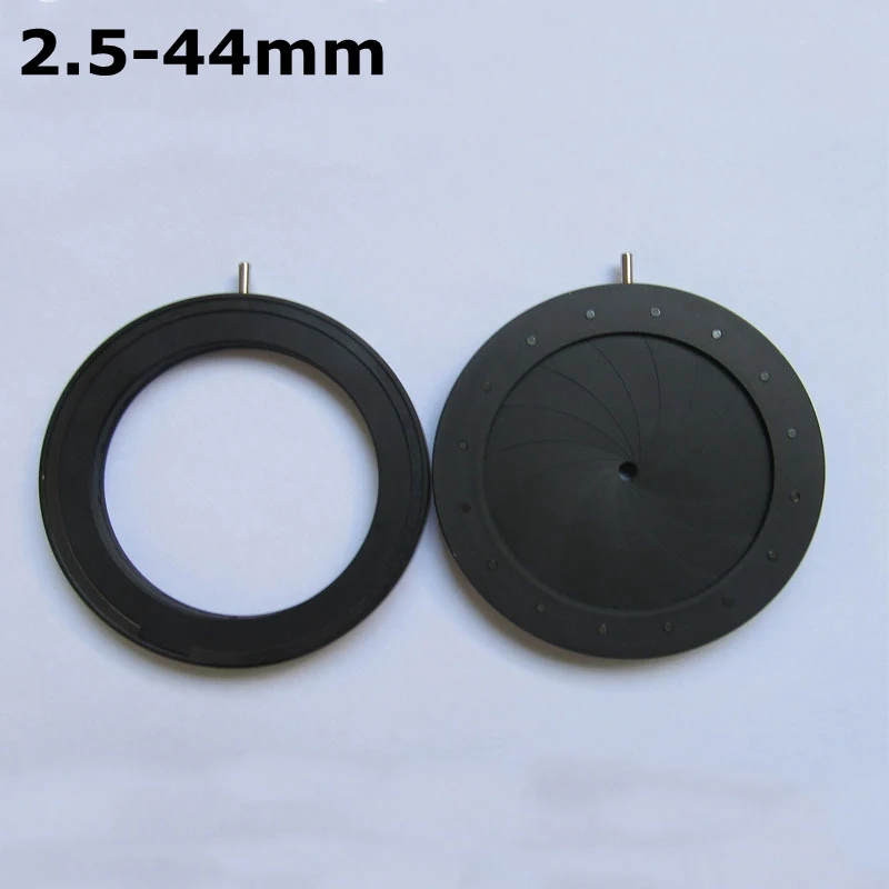 

2.5-44 mm Amplifying Diameter Zoom Adjustable Iris Aperture Condenser for Microscope Digital Camera Telescope with 16 Blades