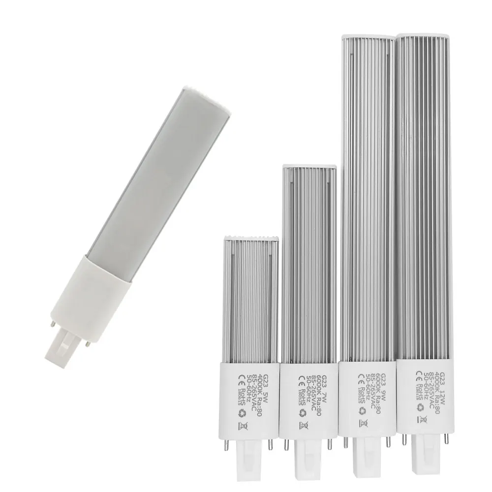 Free Shipping G23 led lamp bulb 5W 7W 9W 12W G23 led Tube Light  (6)
