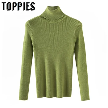 

Candy Color Sweater Women Knitted Long Sleeve Jumpers 2019 Autumn Winter Turtleneck Pullover Sweater