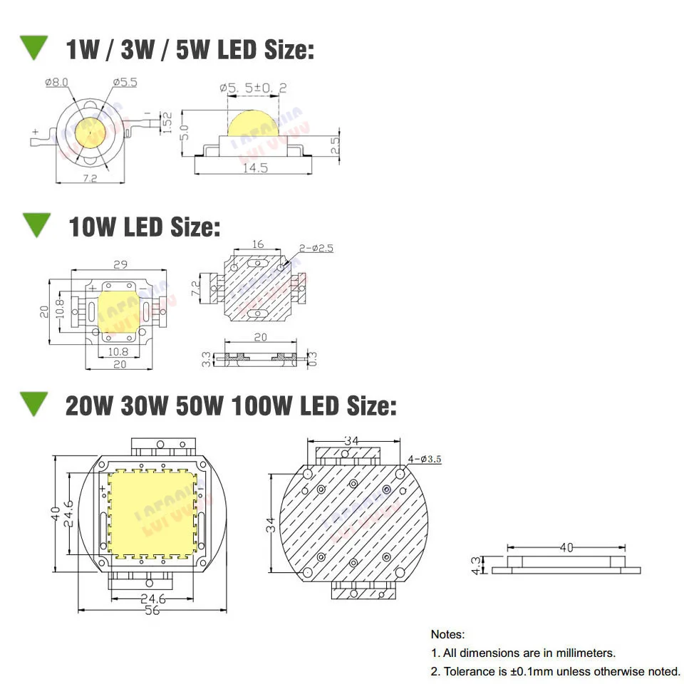 Светодиодный чип высокой мощности 1 Вт 3 5 10 20 30 50 100 SMD COB светильник бусина Теплый