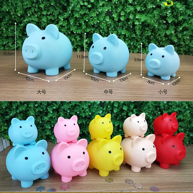 

1PC New Piggy Money Saving Case Bank Home Decor Children Toys Money Boxes Cartoon Pig Shaped Birthday Gift Coins Storage Box