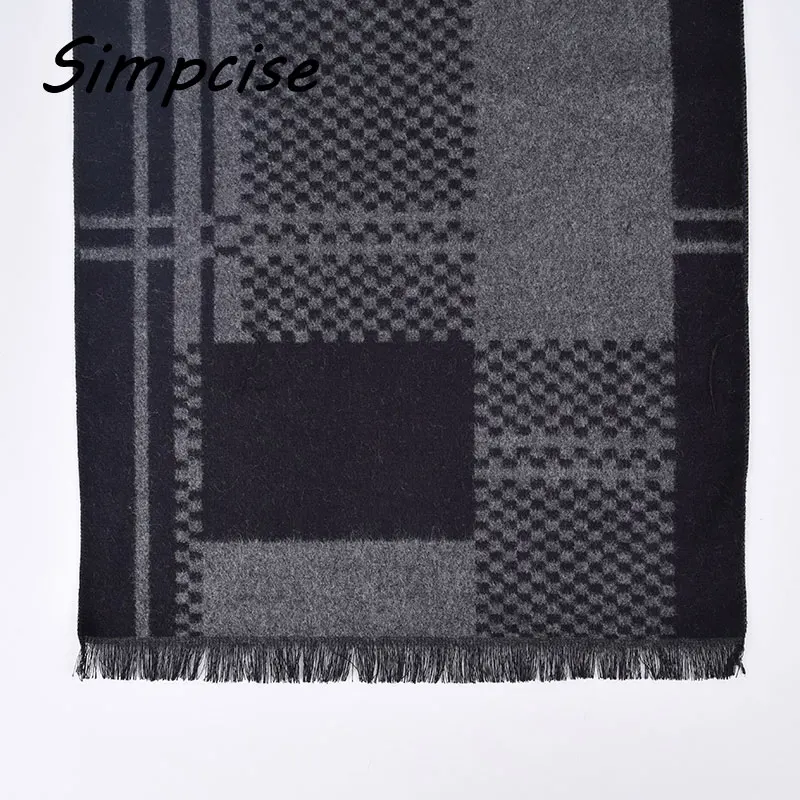 mens infinity scarf Bufandas 2021 Foulard Fashion Designer Wrap Men Business Scarf Winter Check Scarf Men Shawls Scarves A3A18917 mens knit scarf