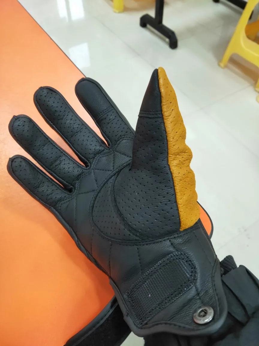 FUYILONG leather glove  brown 5