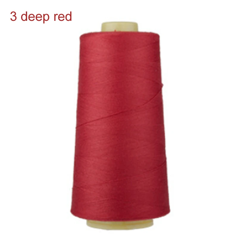 Платье рубашка Вышивание интимные аксессуары 3000 ярдов Длина промышленная нить для шитья машина полиэстер нитки Многоцветный 40 s/2 нитки - Цвет: 3 deep red