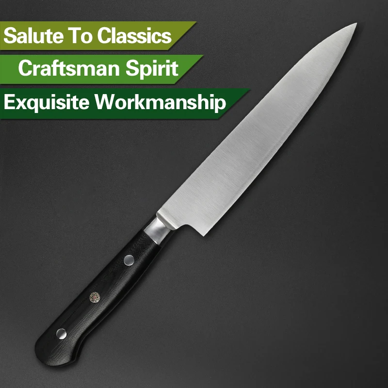 2018XINZUO 6'' Utility Knife Three Layer 440C Clad Steel Kitchen Stainless Steel Knives G10 Handle Cook Tool Fruit/Peeling Knife 2018XINZUO 6'' Utility Knife Three Layer 440C Clad Steel Kitchen Stainless Steel Knives G10 Handle Cook Tool Fruit/Peeling Knife