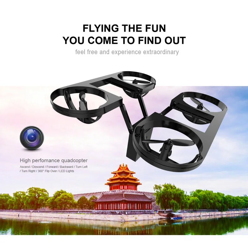TYRC TY6 Foldable Remote Control Quadcopter Flying Toys Self Timer Drone with Camera 720P RC Helicopter Floating Flying Toys