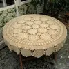 Handmade Crochet Tablecloth Nice Hand Crochet Dinner Round Table Cloth 100% Cotton Many Size Available 4