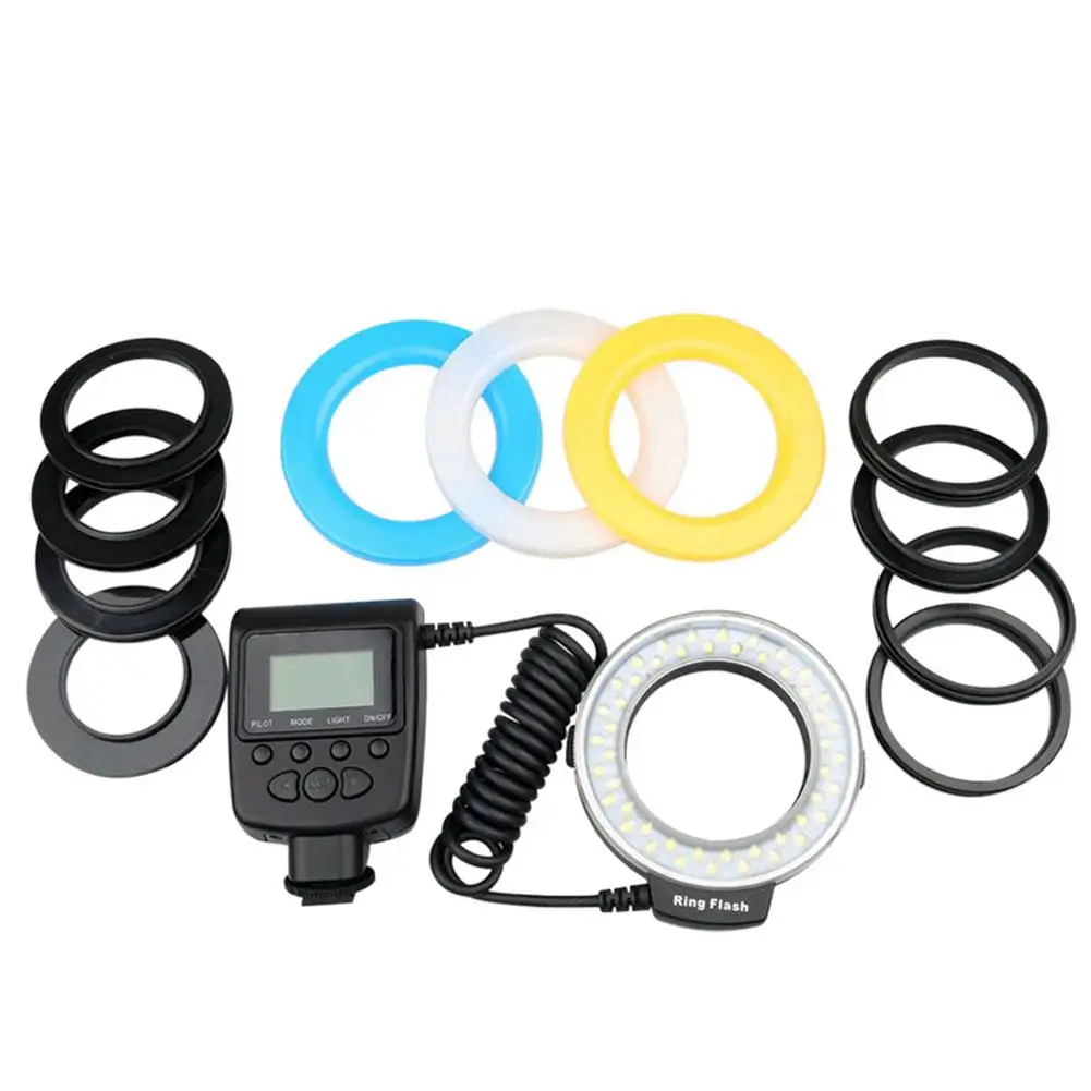 

Ring flash 5500K Professional 48 LED Flash Light Camera Annular Flash Macro Flash LED Light For Nikon Canon Pentax Olympus Cam