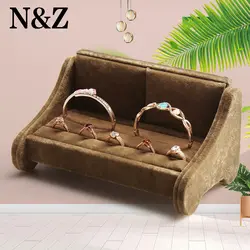 N & Z диван форма коричневый бархат кольцо подставка для демонстрации браслетов серьги держатель с 3 линии ювелирные изделия из картона