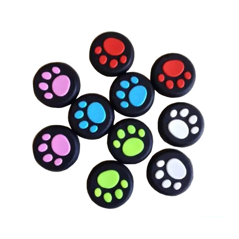 

100pcs/lot Soft Rubber Cat Paw Thumb stick Cap Cover Joystick Grips caps for PS4 PS3 XBOX One Analog Controller Thumb Stick Grip