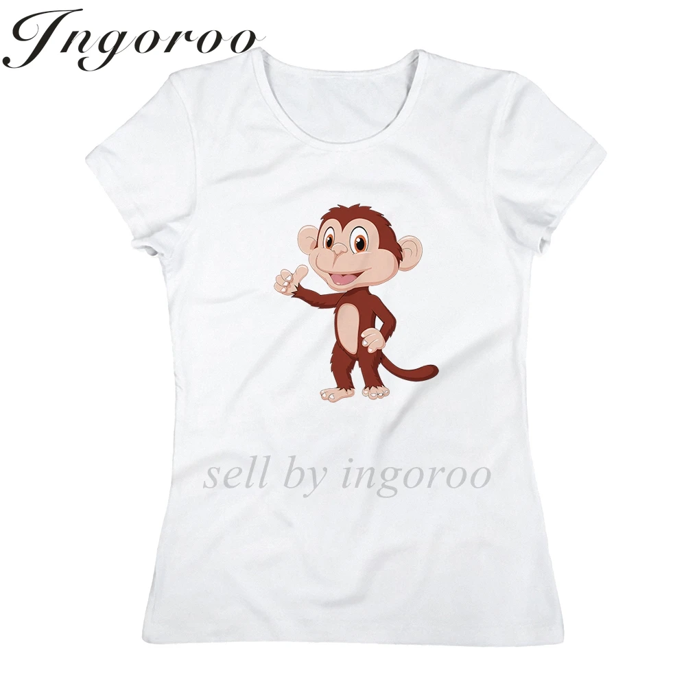 Babaseal Sexy Lucu Monyet Kartun Memberikan Thumb Up T Shirt Top