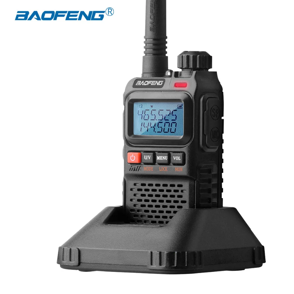 Baofeng UV-3R плюс иди и болтай Walkie Talkie мини Two Way Радио портативное Любительское радио UHF VHF двухполосный двухстрочный дисплей FM фонарик VOX CB радио