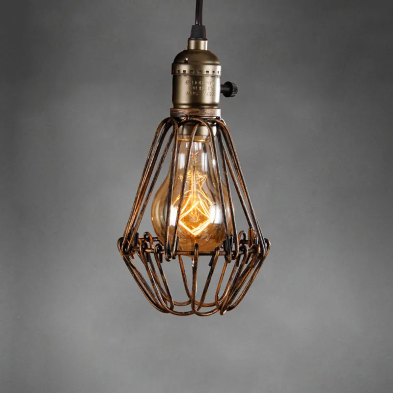 Retro Vintage Lamp Covers Pendant Trouble Light Bulb Retro Vintage Lamp Covers Pendant Trouble Light Bulb Guard Wire Cage Ceiling Ing Hanging Bars Cafe Shade In Shades From