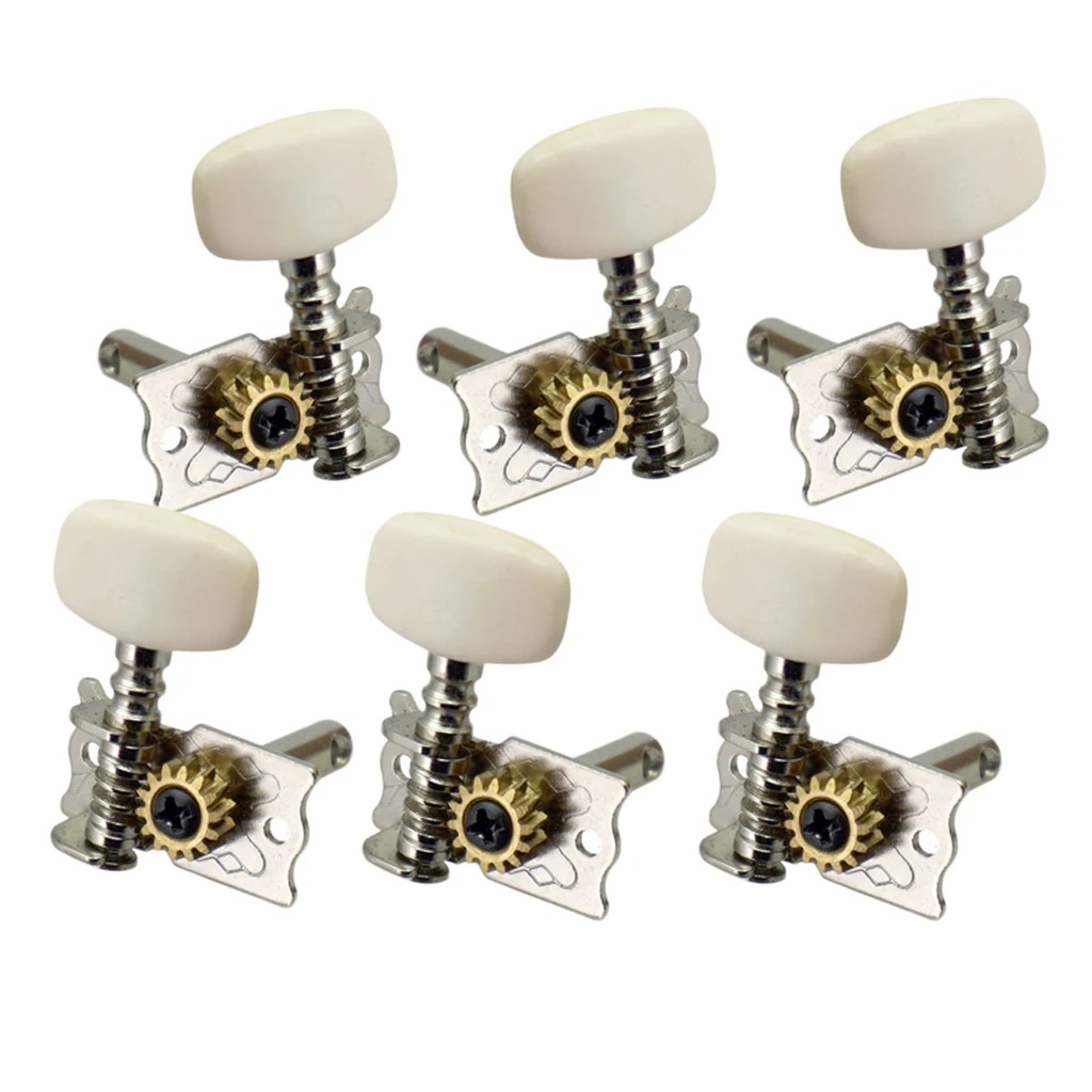 

Pack Of 6 Open Gear Guitar String Tuning Pegs Keys For Acoustic Classical Guitar Parts