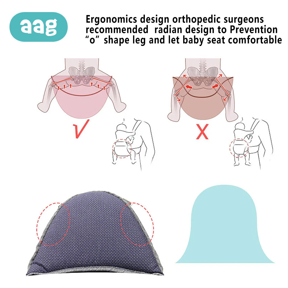 AAG эргономичный детский табурет-Хипсит, Одноцветный силиконовый табурет для переноски младенцев, табурет для переноски на бедрах, комфортный табурет для переноски детей