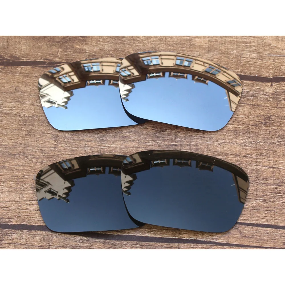 

Vonxyz 2 Pairs Chrome Mirror & Grey Green Polarized Replacement Lenses for-Oakley Fuel Cell Frame