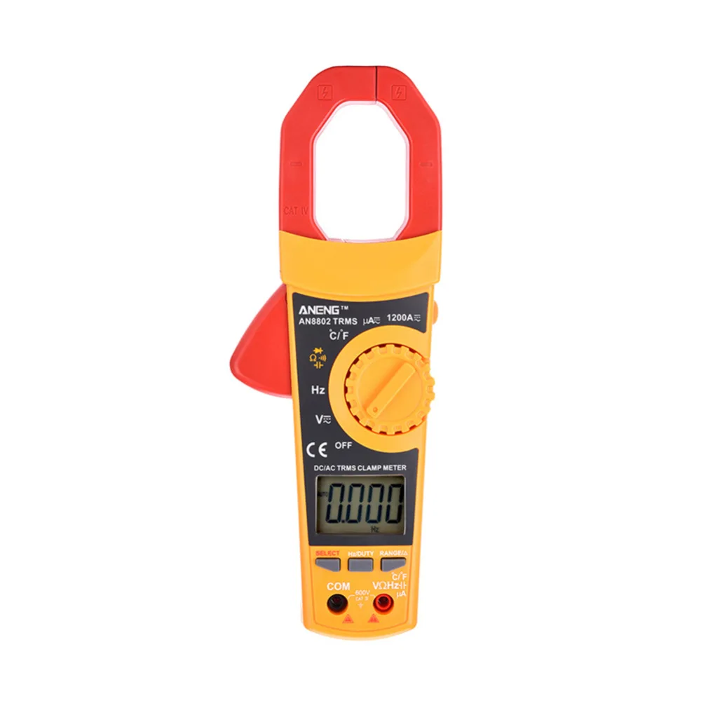 

AN8802 LCD Digital Clamp Meters Multimeter With Temperature Measurement AC/DC Voltage Tester Current Resistance Multi Test