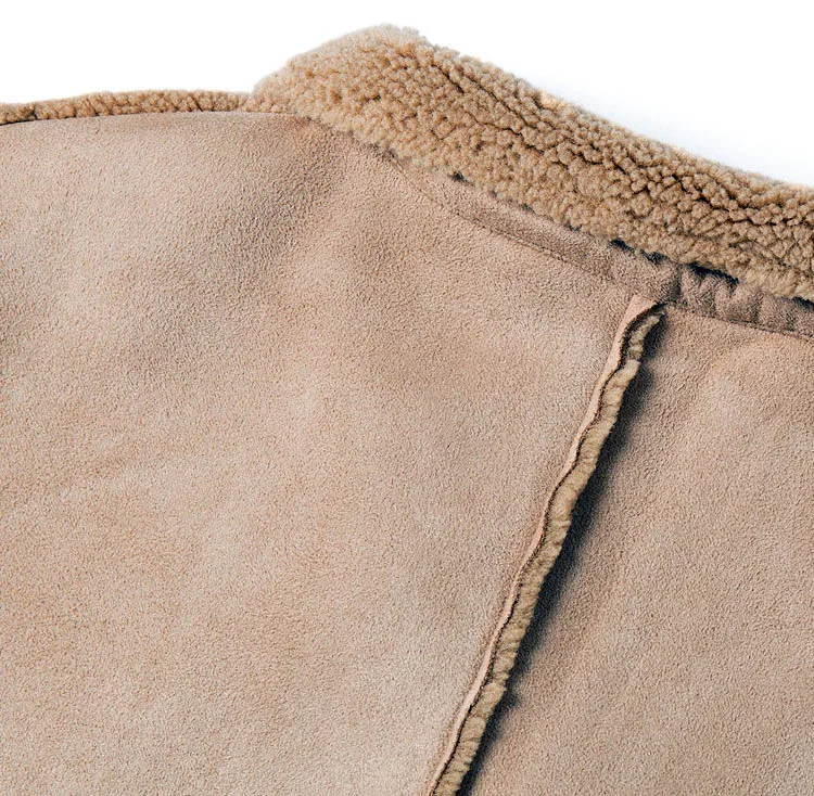 suede leather cape khaki 19 - 