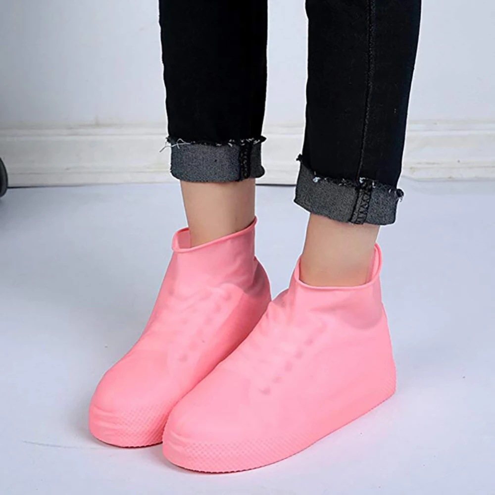 

1 Pair Latex Rain Shoes Covers Reusable Latex Waterproof Rain Shoes Covers Slip-resistant Rain Boot