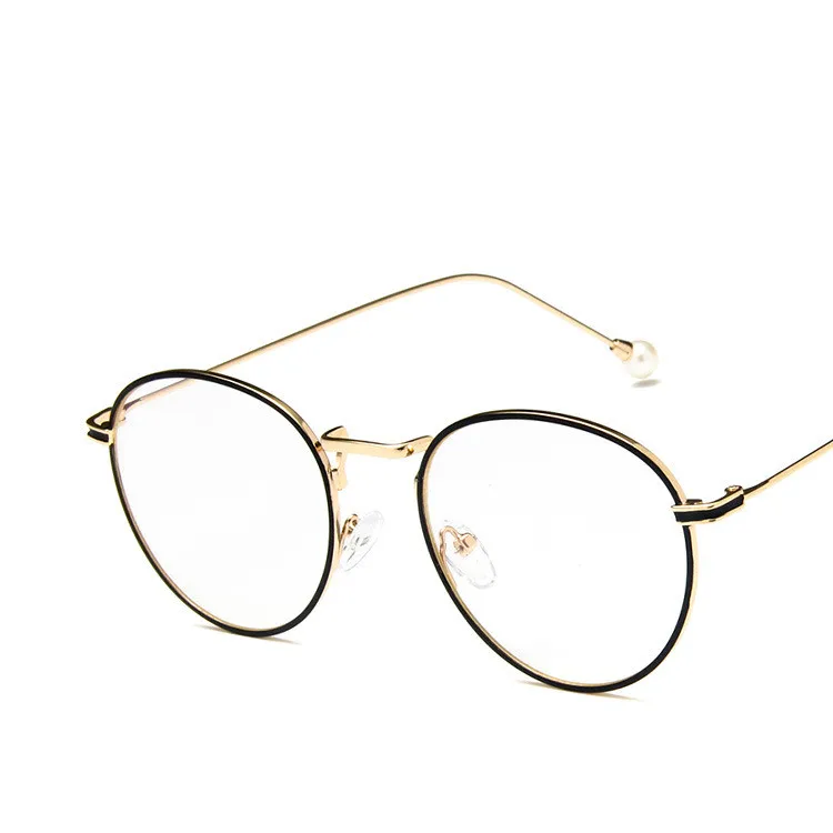 Очки в металлической оправе Gafas круглые оптические очки стиле ретро с
