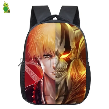 

Anime BLEACH Backpack Kids School Bags for Girls Boys Kurosaki Ichigo Split Kindergarten Backpack Students Mini Bookbag Gift Bag