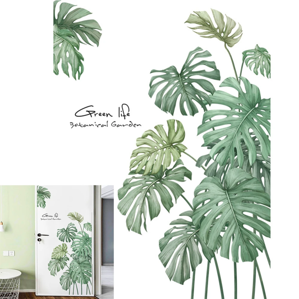 

New Art Refrigerator Wall Decals Home Decor Removable Leaves Wardrobe Sticker Home Decor House Layout Wall Sticker 60*90cm