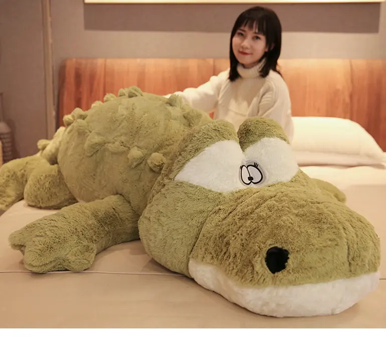 150 см плюшевый крокодил мягкая игрушка животные подушка дети хаггбируемый сон подушка компаньон Крокодил Игрушка