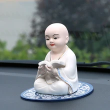 Украшение для автомобиля, креативный милый маленький монах, монки, аксессуары для автомобиля с мультяшным рисунком, благословение мира