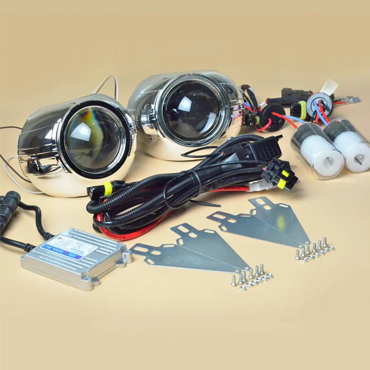 

Q5 H4 Bifocal Projector Lens 3 inch Koito Car Light Kit Cnlight HID Xenon Bulb D2H, Ballast and Shroud