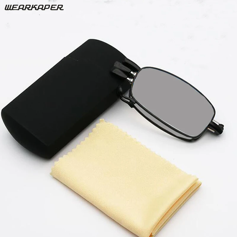 WEARKAPER миниатюрные фотохромные очки для чтения качественные складные женщин и