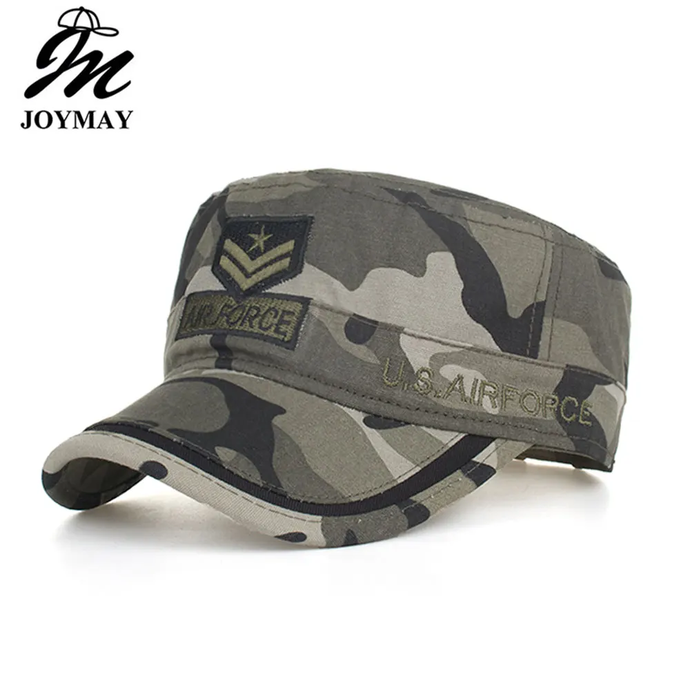 Joymay Новое поступление весна унисекс Регулируемая плоская кепка военные шапки Мода Досуг Повседневный западный стиль Snapback HAT P020