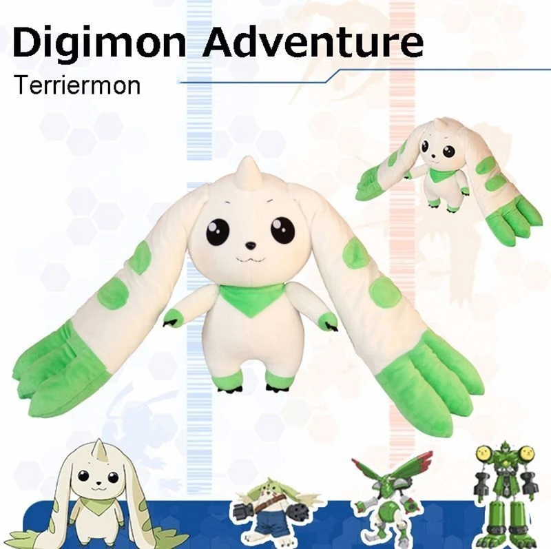45cm Anime Digimon Adventure Terriermon Long Ears Plush Doll Kawaii Toy Girlfriend Gift Cute Soft Dolls Pillow Brinquedos Aliexpress