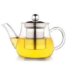 PINDEFANG 400 мл Цветущий чай, чай из листьев, Heatable стеклянный чайник со съемное сито, Microwavable и безопасный для плиты Infuser