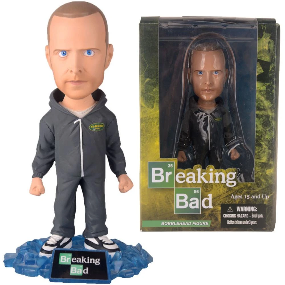 MEZCO Breaking Bad Figure Jesse Pinkman Bobblehead Boneco In Gray With Box 14cm Movies Model Toy