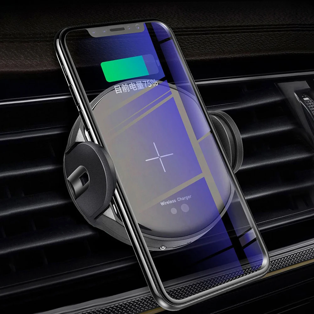 DCAE السيارات لقط سيارة لاسلكية شاحن الهواء تنفيس حامل هاتف تشى سريع شحن جبل قاعدة للآيفون XS XR X 8 سامسونج S9 S10
