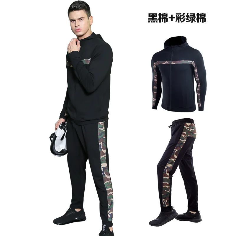 2018 New spring Autumn Men Sporting Suit hoodies+Pant Sweatsuit 2 Piece Set Sportswear Mens Clothing Tracksuit teens Set 3XL Men