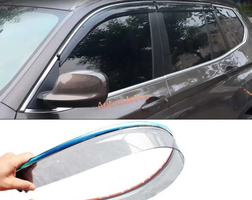 

For BMW X4 F26 2014- 2015 2016 Chroe Stylings Window Visor Vent Shade Rain Sun Guard Cover Trim 4 doors