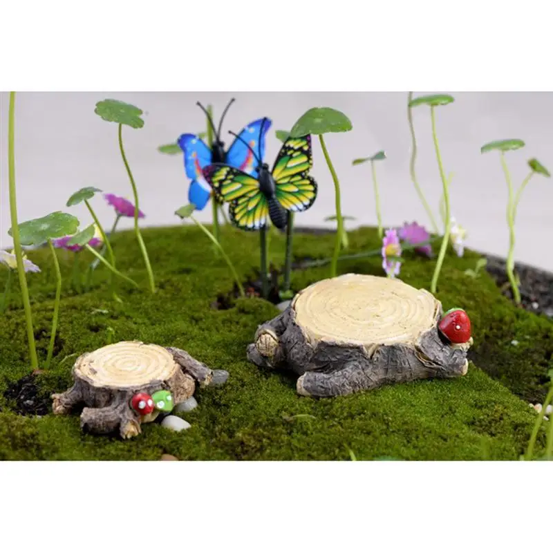 WINOMO 10 шт Миниатюрный Ландшафтный садовый декор украшения гриб пень