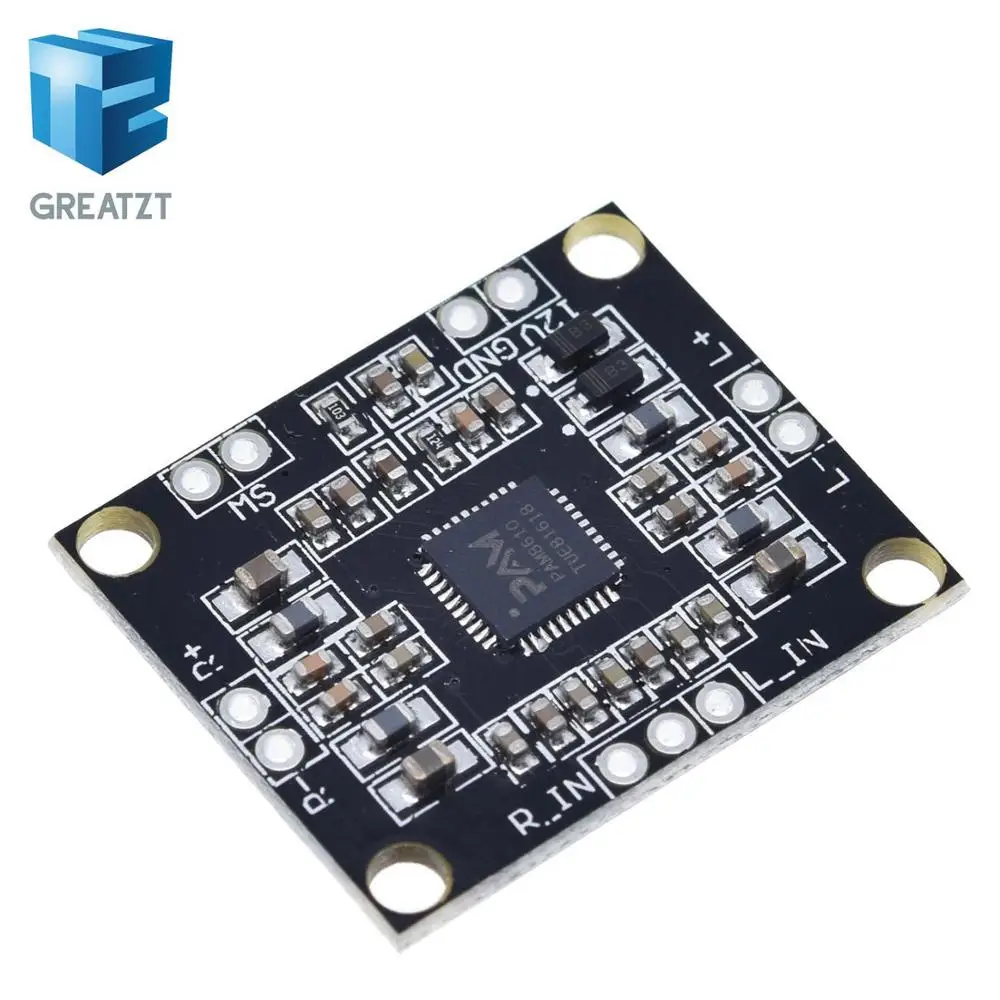 Плата цифрового усилителя мощности GREATZT PAM8610 2x15 Вт двухканальная стерео мини