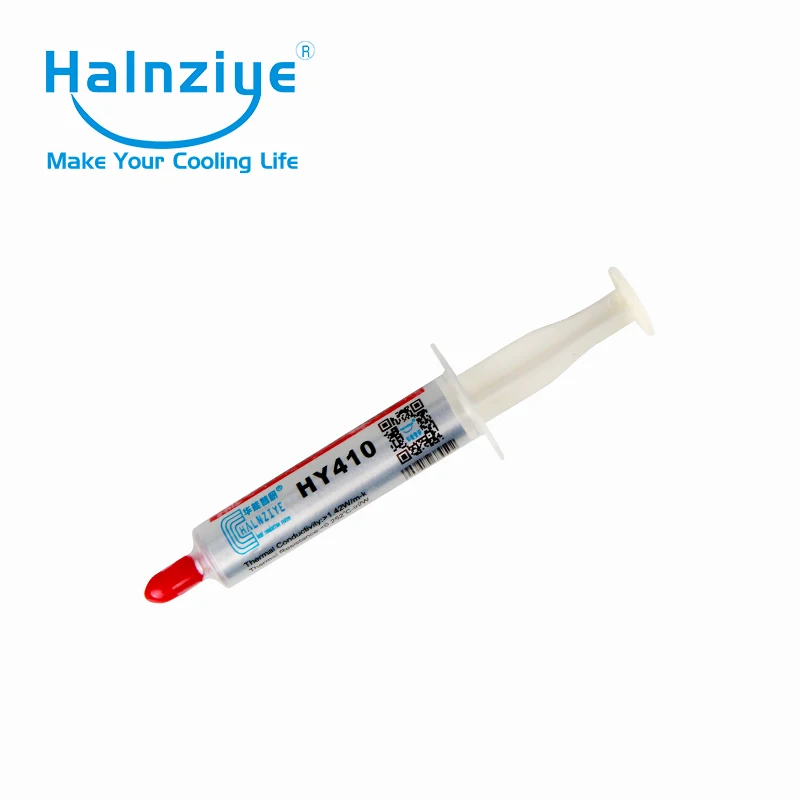 

Free shipping!HY410 white thermal grease silicone compound for cpu cooler led heat sink 5g syringe 20pcs